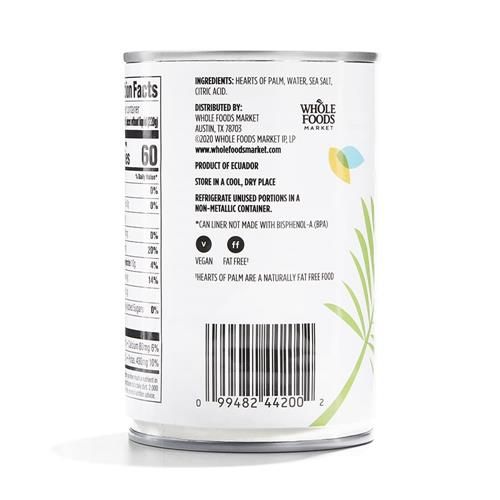 Whole Foods Market, Whole Hearts Of Palm, 14.1 Oz