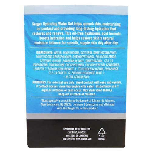 Kroger Hydrating Facial Moisture Water Gel with Long-Lasting Hydration 1.7 oz