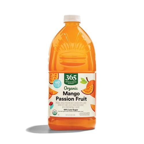 Whole Foods Market Organic Mango Passionfruit Juice, Reduced Sugar, 64 Fl Oz