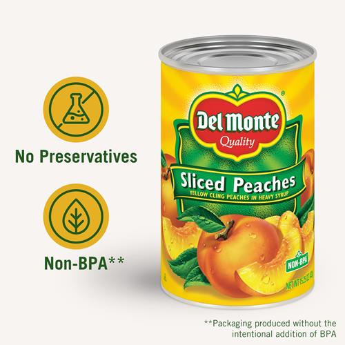 Del Monte Yellow Cling Sliced Peaches, 15.25 Oz