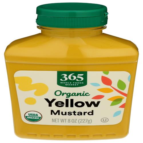 Whole Foods Market, Organic Yellow Mustard, 8 Ounce