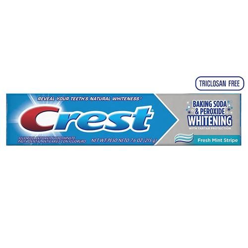 Crest Baking Soda & Peroxide Whitening With Tartar Protection Toothpaste, Fresh Mint, 8.2 Oz