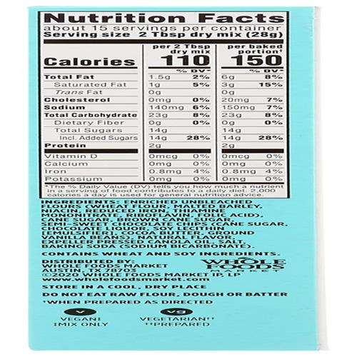 Whole Foods Market Chocolate Chip Cookie Mix, 15 Ounce