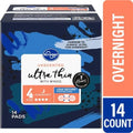 Kroger Ultra Thin Pads with Wings Overnight Size 4 Unscented 14 count