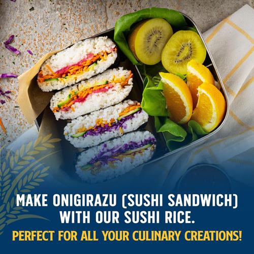 Lundberg Organic Sushi Rice, Sticky White Japanese-Style California-Grown Short Grains, 64 Oz