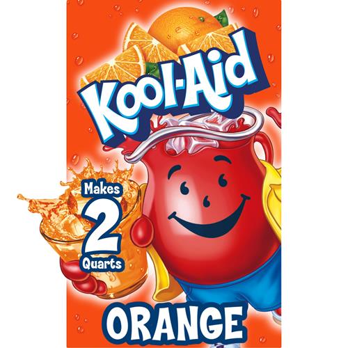 Kool-Aid Unsweetened Orange Powdered Soft Drink Mix, 0.15 Oz Packet