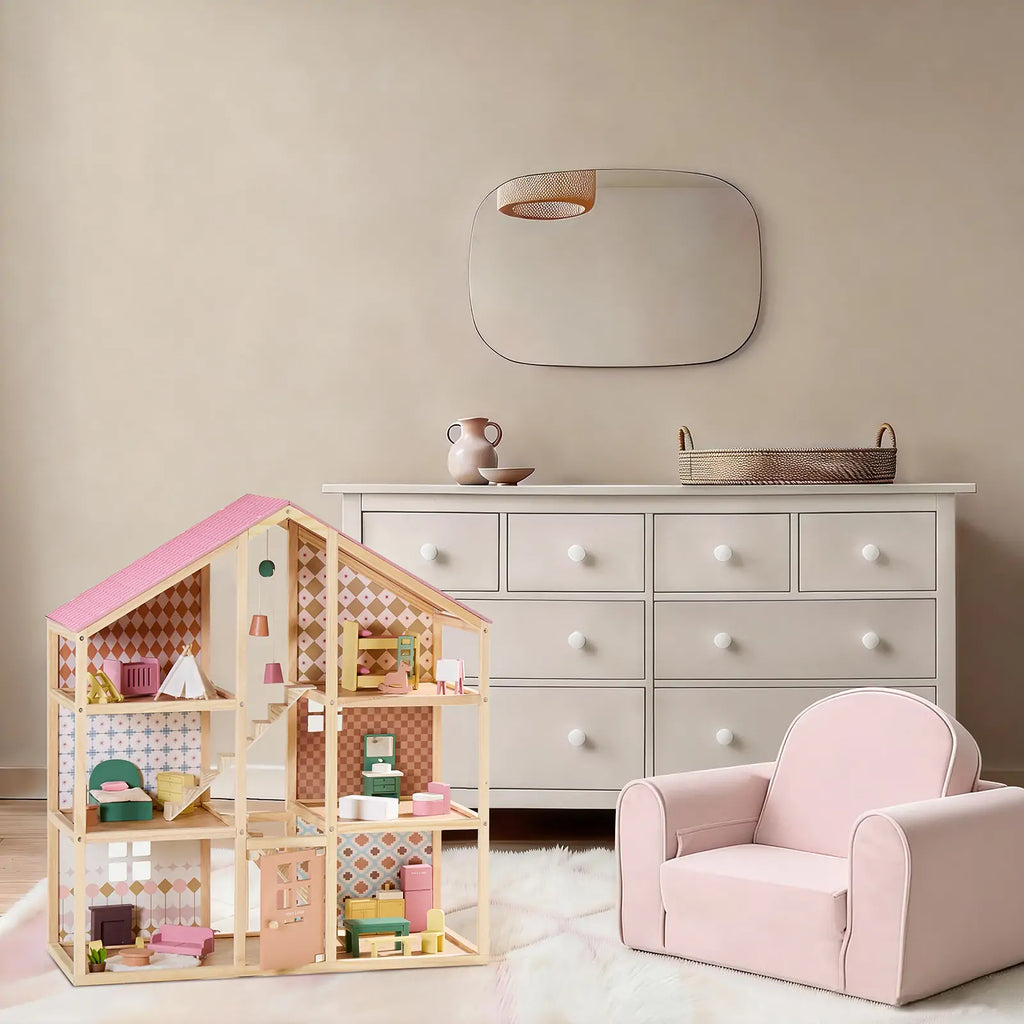 Tiny Land® Sweetwood Pegasus Dollhouse & Wooden Dollhouse Dolls