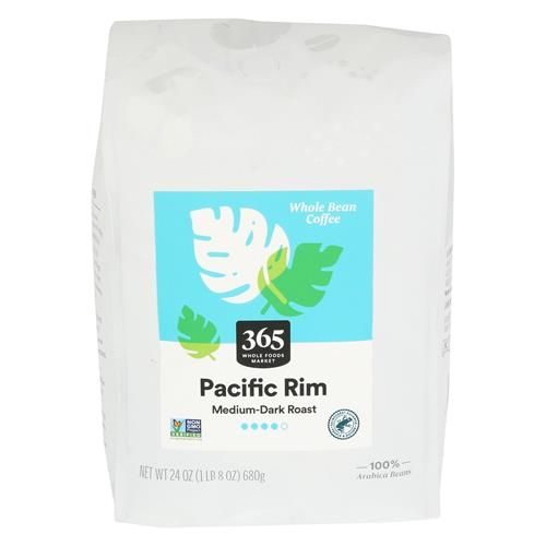 Whole Foods Market, Pacific Rim Whole Bean Coffee, Medium-Dark Roast, 24 Ounce