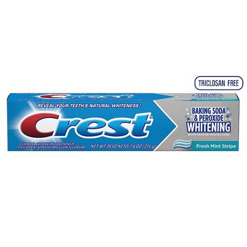 Crest Baking Soda & Peroxide Whitening With Tartar Protection Toothpaste, Fresh Mint, 8.2 Oz