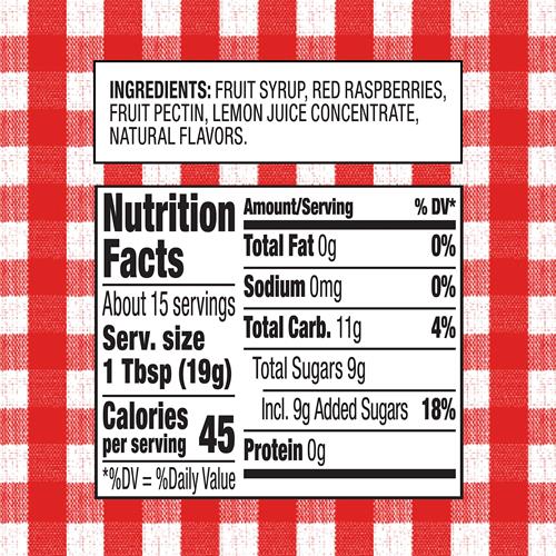 Smuckers Simply Fruit Red Raspberry Spreadable Fruit, 10 Ounces