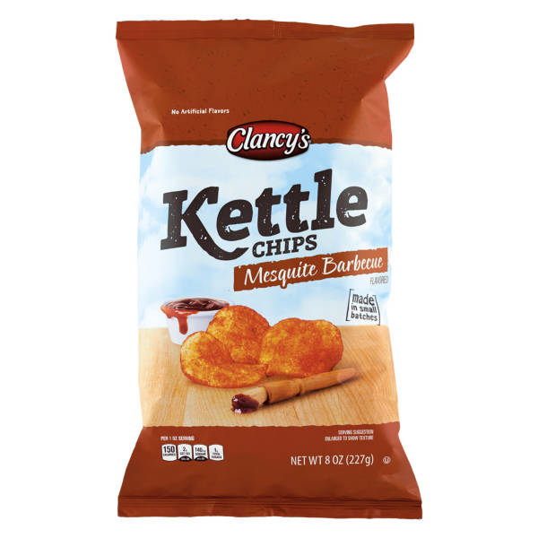 Clancy's Mesquite Barbecue Kettle Chips, 8 oz