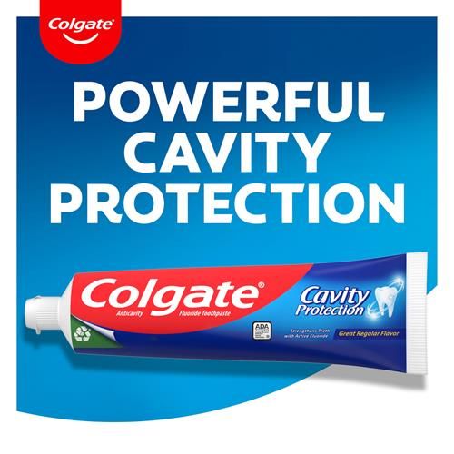 Colgate Cavity Protection Regular Fluoride Toothpaste, White, 6 Oz
