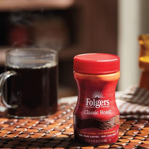 Folgers Classic Roast Instant Coffee, 8-Ounce Jar