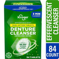 Kroger Antibacterial Denture Cleanser Three Minute Effervescent Tablets 84 count