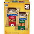 Snyders Of Hanover Pretzels, Minis And Sticks 100 Calorie Packs, 20 Ct Variety Pack