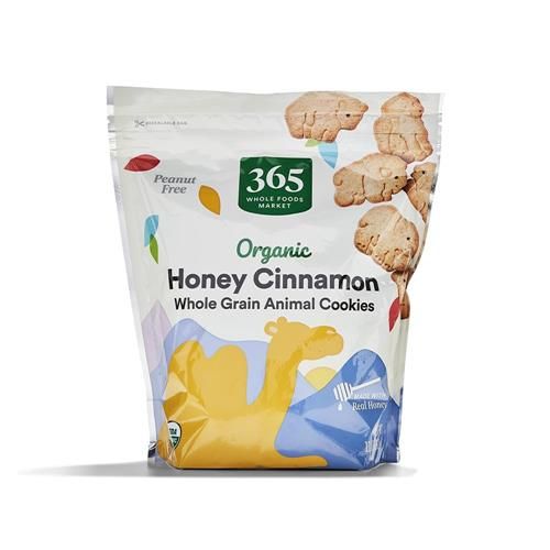 Whole Foods Market Organic Honey Cinnamon Whole Grain Animal Cookies, 11 Ounce