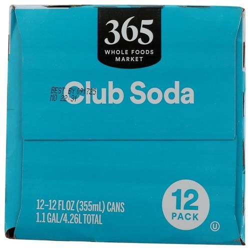 Whole Foods Market, Club Soda, 12 Pack, 12 Fl Oz