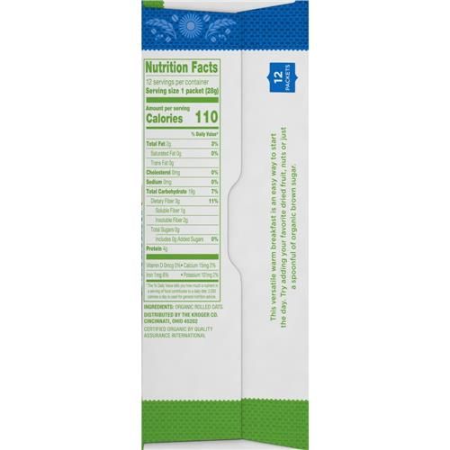 Simple Truth Organic Original Instant Oatmeal 12 oz