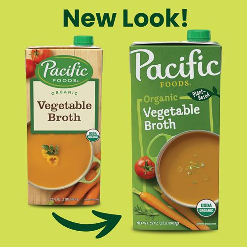 Pacific Foods Organic Vegetable Broth, Plant Based, 32 Oz Carton