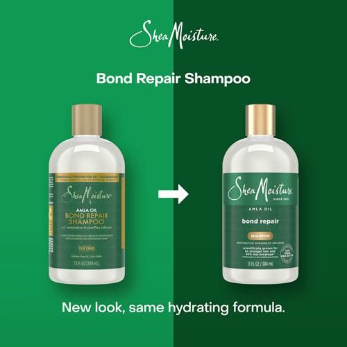 Sheamoisture Bond Repair Shampoo Amla Oil Deeply Cleanses And Removes Build Up To Repair Hair Bonds With Hydroplex Technology And Amla Oil With Restorative Hydroplex Infusion 13Fl Oz