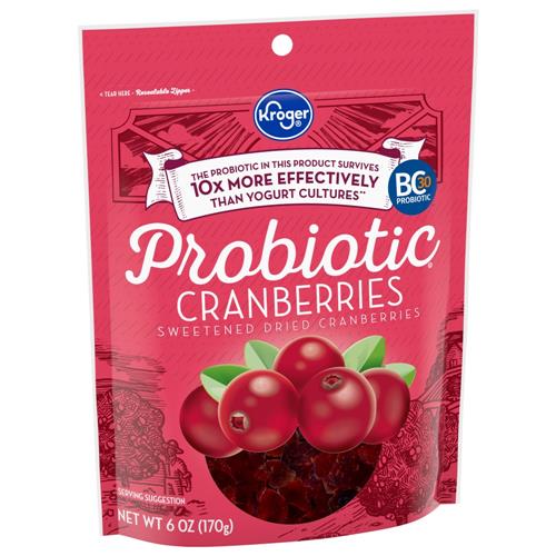 Kroger Probiotic Dried Cranberries 6 oz