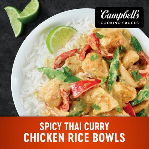 Campbells Cooking Sauces, Spicy Thai Curry, 11 Oz Pouch