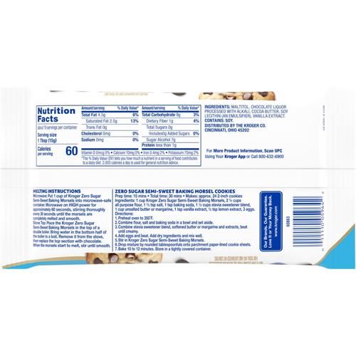 Kroger Sugar Free Chocolate Chips 10 oz