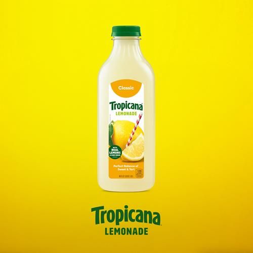 Tropicana Classic Lemonade, Made With Real Lemons, 46 Fl Oz Bottle