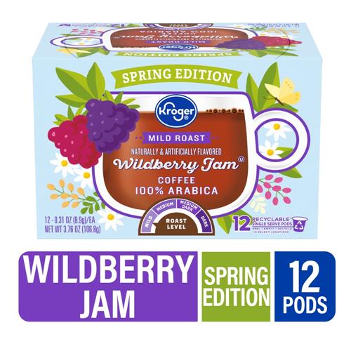 Kroger Mild Roast Wildberry Jam Coffee Pods 12 ct