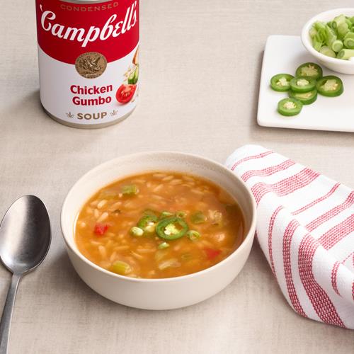 Campbells Condensed Chicken Gumbo Soup, 10.5 Oz Can