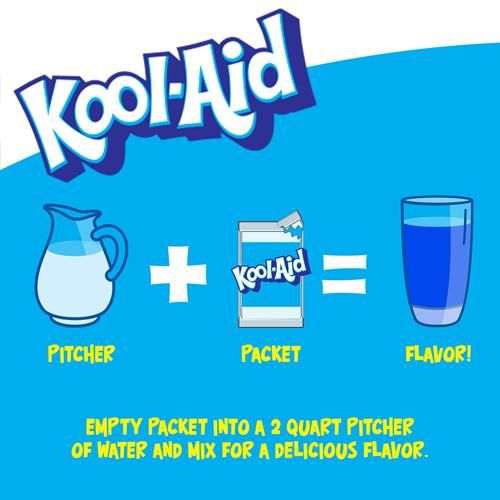 Kool-Aid Unsweetened Blue Raspberry Lemonade Powdered Drink Mix, 0.22 Oz. Packet