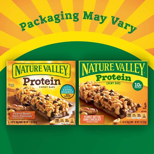 Nature Valley Chewy Granola Bars, Protein, Peanut Butter Dark Chocolate, 5 Bars, 7.1 Oz