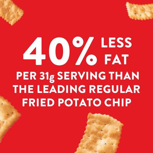 Ritz Toasted Chips Roasted Garlic Crackers, Party Snacks, 8.1 Oz