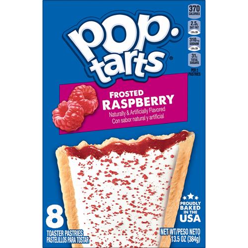 Pop-Tarts Toaster Pastries, Breakfast Foods, Kids Snacks, Frosted Raspberry, 13.5Oz Box (8 Pop-Tarts)