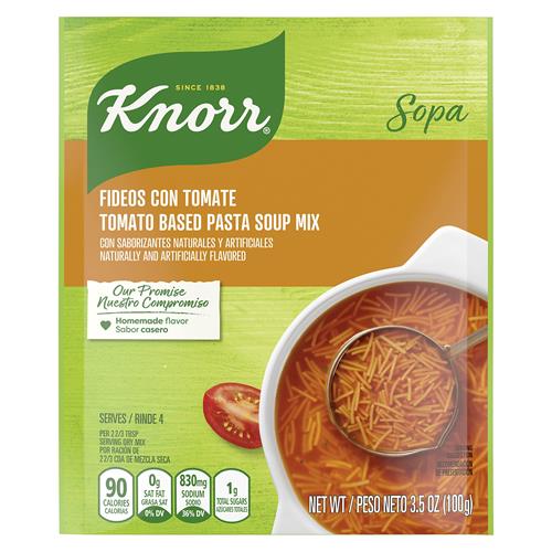 Knorr Sopa/Pasta Soup Mix For A Warming Bowl Of Soup Or Simple Dinner Tomato Based Noodle Pasta Tomato Soup With Natural And Artificial Flavors 3.5 Oz