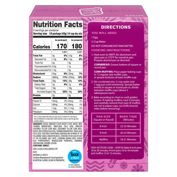 Baker's Corner Cinnamon Churro Cornbread Mix, 13.5 oz