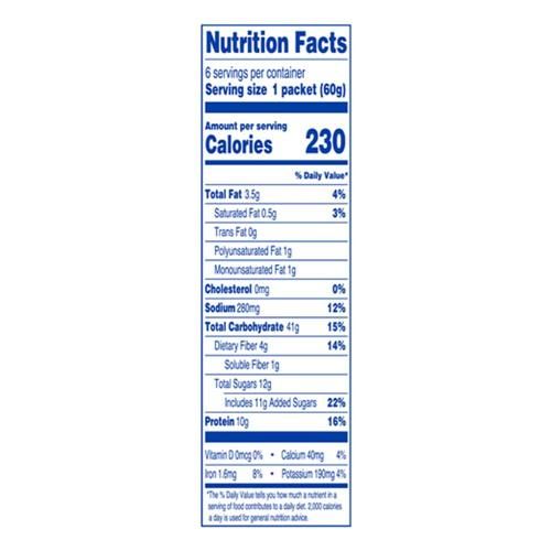 Kroger Maple & Brown Sugar Protein Instant Oatmeal 6 ct / 2.1 oz