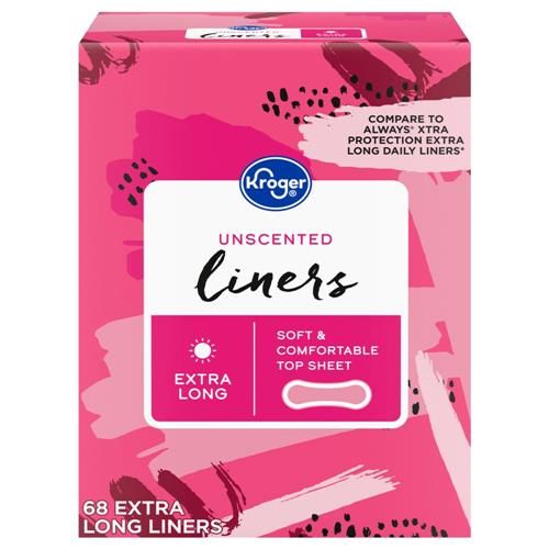 Kroger Liners Extra Long Unscented 68 count