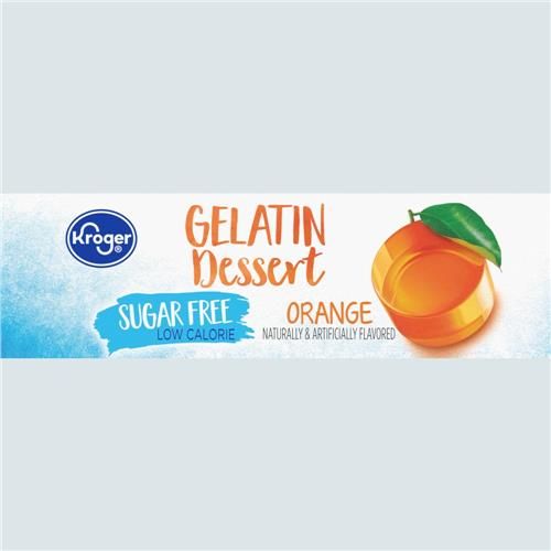 Kroger Sugar Free Orange Gelatin Dessert Mix 0.44 oz