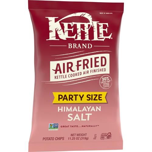 Kettle Brand Potato Chips, Air Fried Himalayan Salt Kettle Chips, 11.25 Oz Party Size Bag