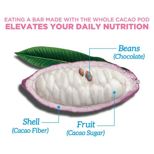 Blue Stripes Whole Cacao Almond Butter Dark Chocolate Bar, 2.1 Oz
