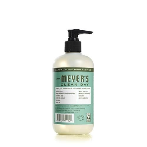 Mrs. Meyers Clean Day Hand Soap, Made With Essential Oils, Biodegradable Formula, Basil, 12.5 Fl. Oz