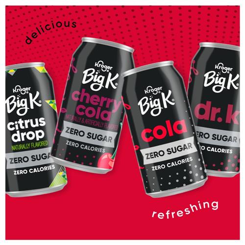 Big K Cola Zero Sugar Zero Calorie Soda Cans 12 pk / 12 fl oz