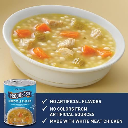 Progresso Traditional, Chicken With Vegetables & Pastina Pasta Canned Soup, 19 Oz.