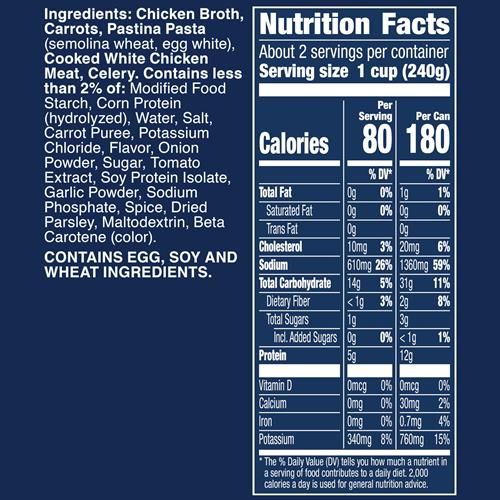 Progresso Traditional, Chicken With Vegetables & Pastina Pasta Canned Soup, 19 Oz.