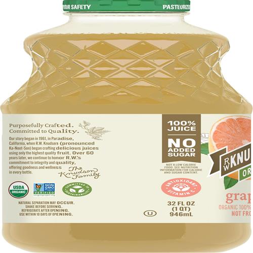 R.W. Knudsen, Organic Grapefruit Juice, 32 Fl Oz