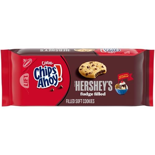 Chips Ahoy! Chewy Hersheys Fudge Filled Soft Cookies, 9.6 Oz
