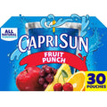 Capri Sun Fruit Punch Flavored Juice Drink Blend, 30 Ct Box, 6 Fl Oz Pouches