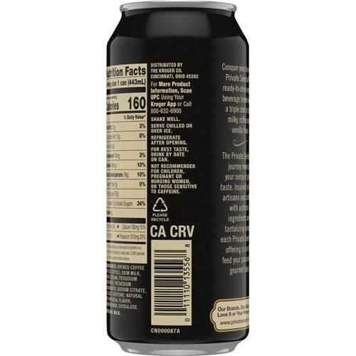 Private Selection Vanilla Triple Espresso Energy Iced Coffee Can 15 fl oz