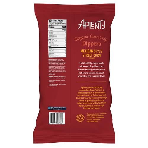 Aplenty Organic Mexican Style Street Corn Chip Dippers, 9.75 Oz